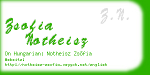 zsofia notheisz business card