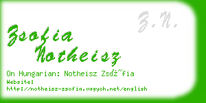 zsofia notheisz business card